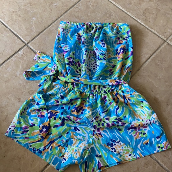 Lilly Pulitzer Colleen Romper in Sea Soirée - Picture 4 of 9